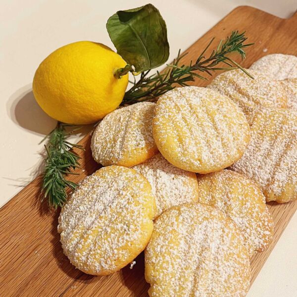 Lemon Rosemary Cornmeal Cookies