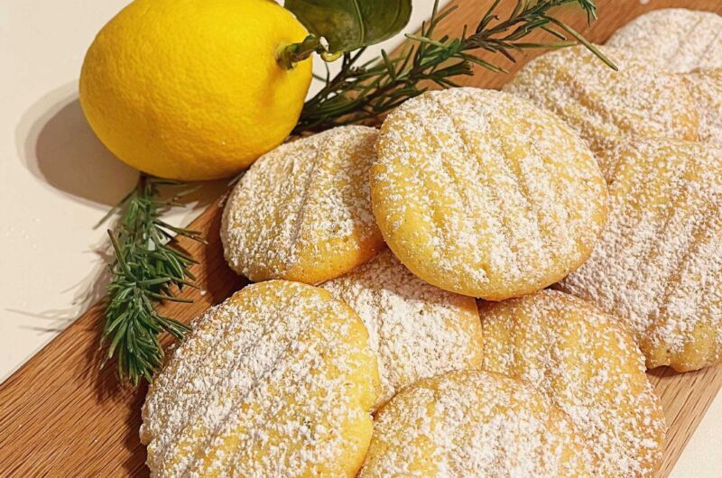 Lemon Rosemary Cornmeal Cookies